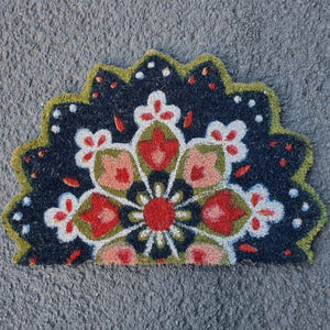 Flower door mat
